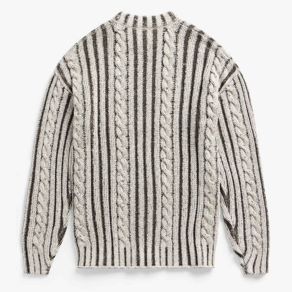 San Francisco 49ers Off Season x NFL Unisex Cable Knit Sweater - Cream/Gray - NFL