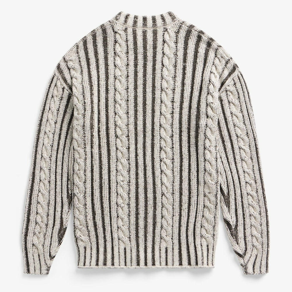 San Francisco 49ers Off Season x NFL Unisex Cable Knit Sweater - Cream/Gray - NFL