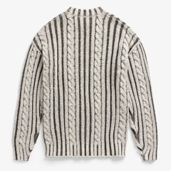 San Francisco 49ers Off Season x NFL Unisex Cable Knit Sweater - Cream/Gray - NFL