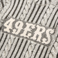 San Francisco 49ers Off Season x NFL Unisex Cable Knit Sweater - Cream/Gray - NFL