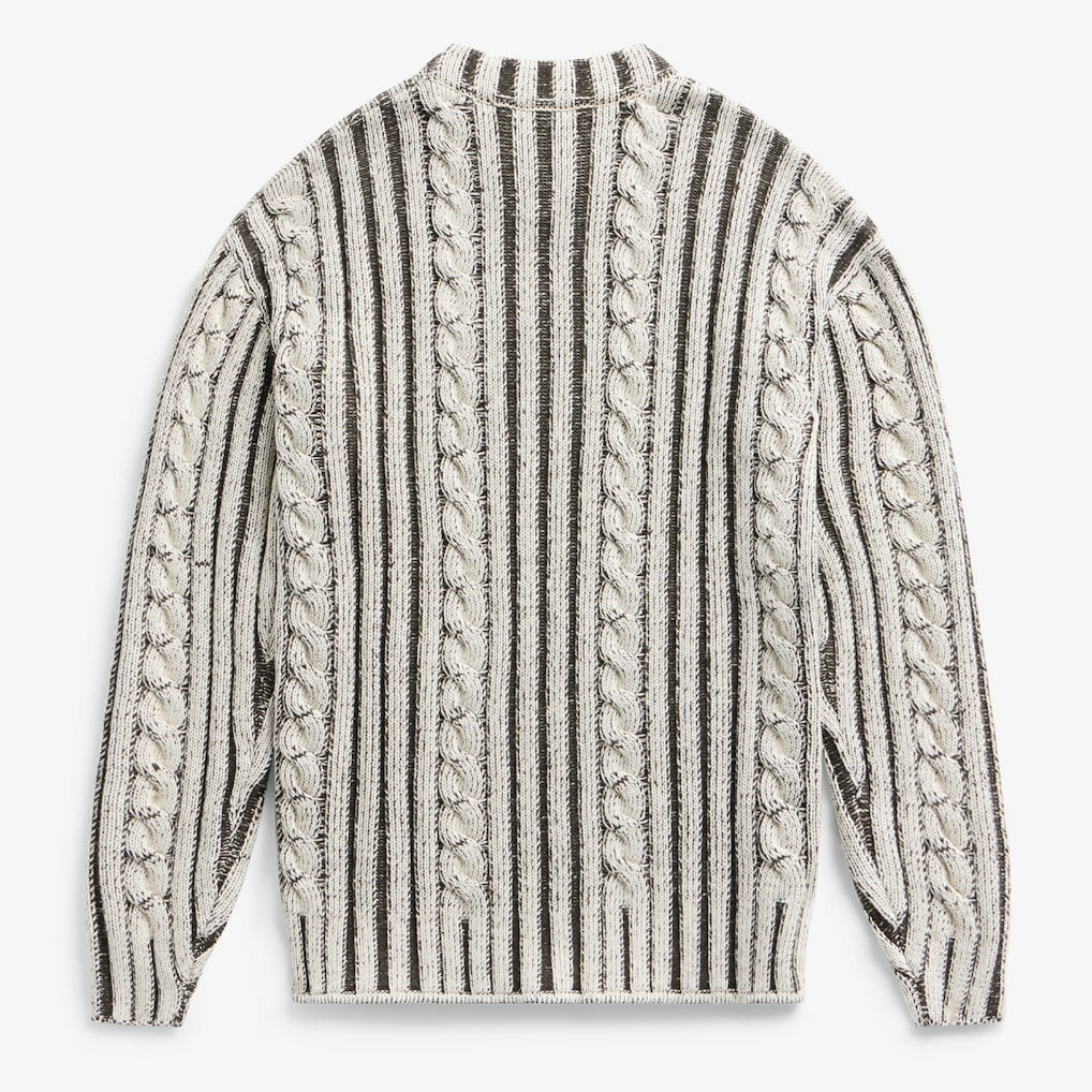 Philadelphia Eagles Off Season x NFL Unisex Cable Knit Sweater - Cream/Gray - NFL