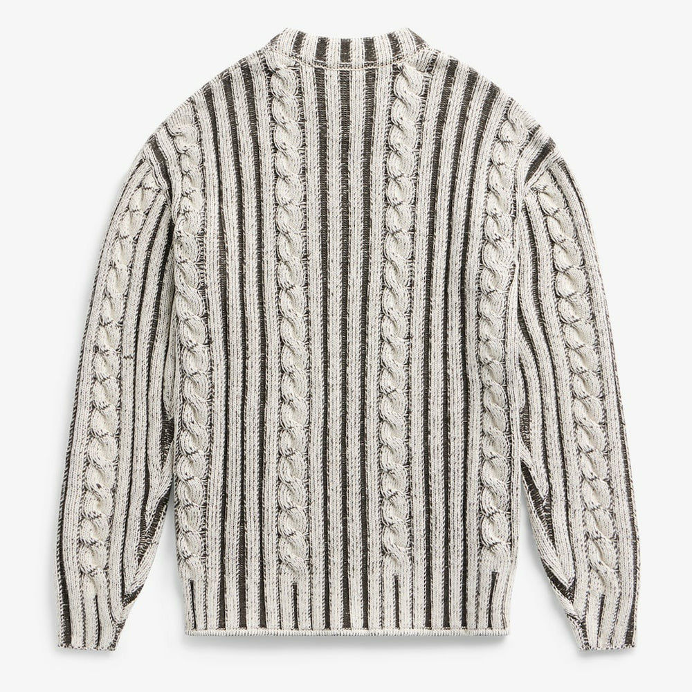 Philadelphia Eagles Off Season x NFL Unisex Cable Knit Sweater - Cream/Gray - NFL