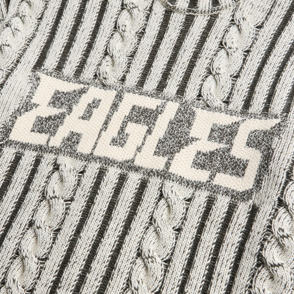 Philadelphia Eagles Off Season x NFL Unisex Cable Knit Sweater - Cream/Gray - NFL