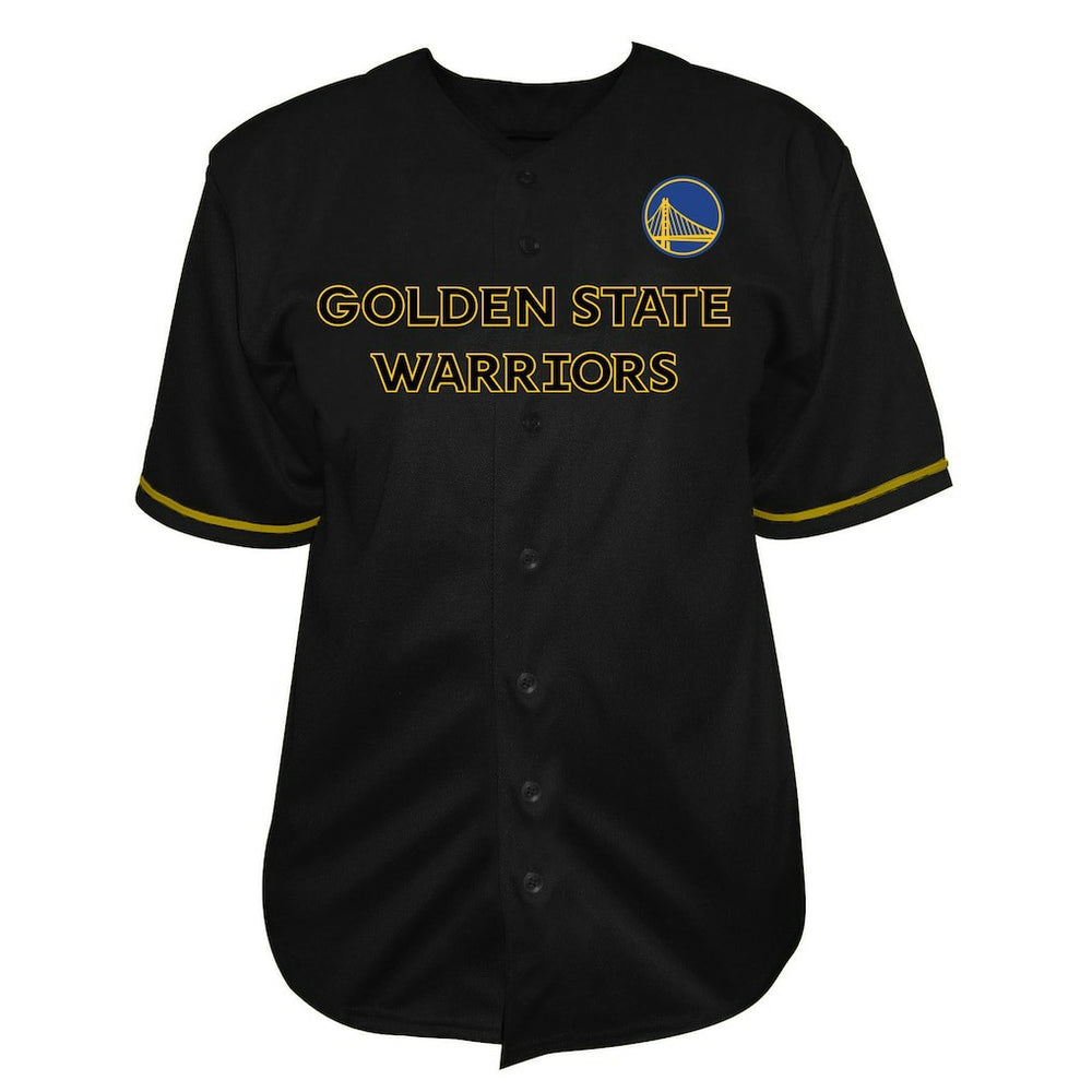 Fanatics Golden State Warriors Big & Tall Pop Full-Button Jersey Black