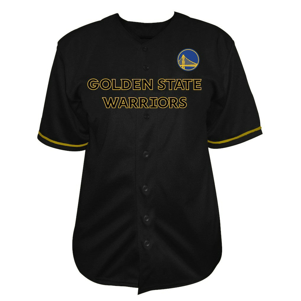 Fanatics Golden State Warriors Big & Tall Pop Full-Button Jersey Black
