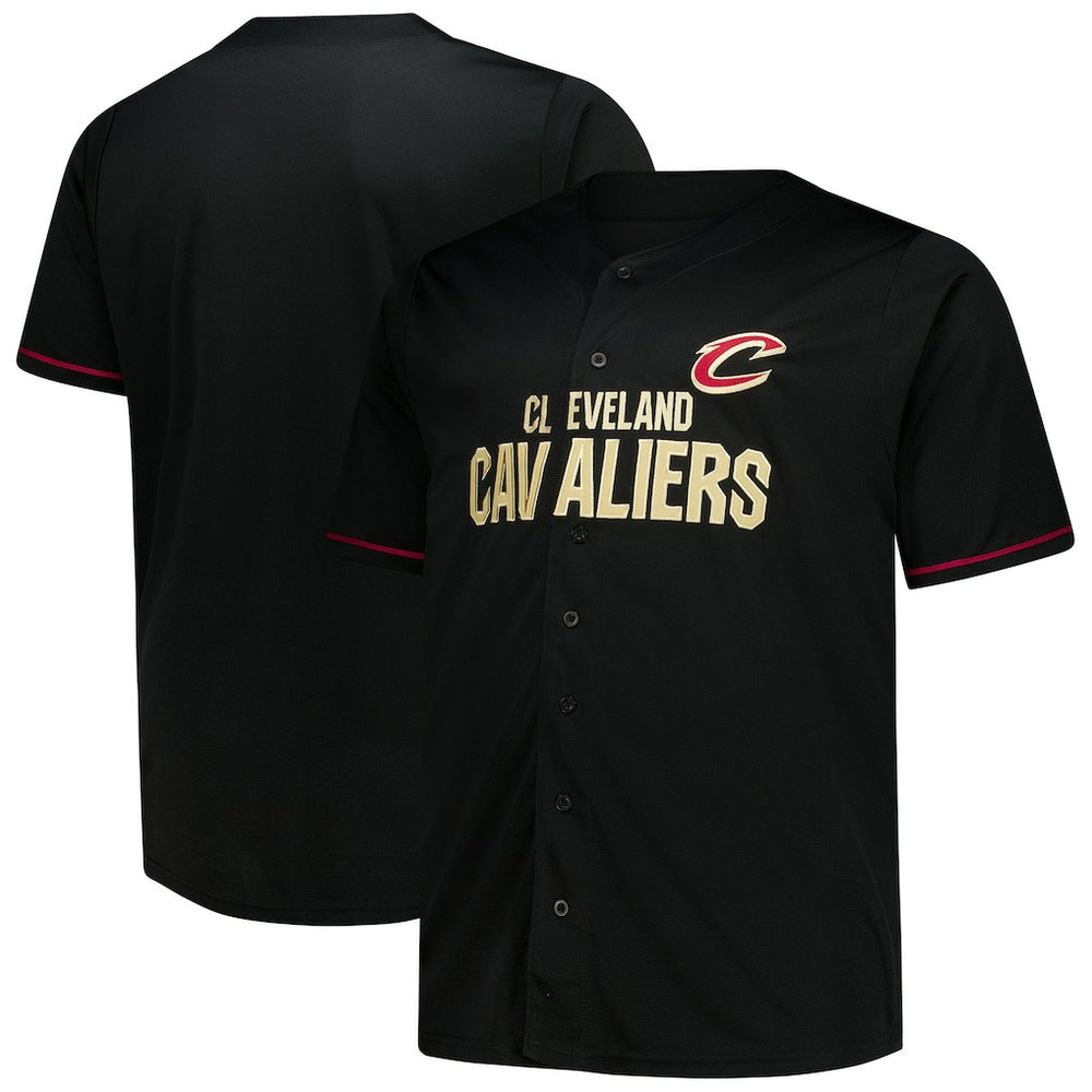 Fanatics Cleveland Cavaliers Big & Tall Pop Full-Button Jersey Black