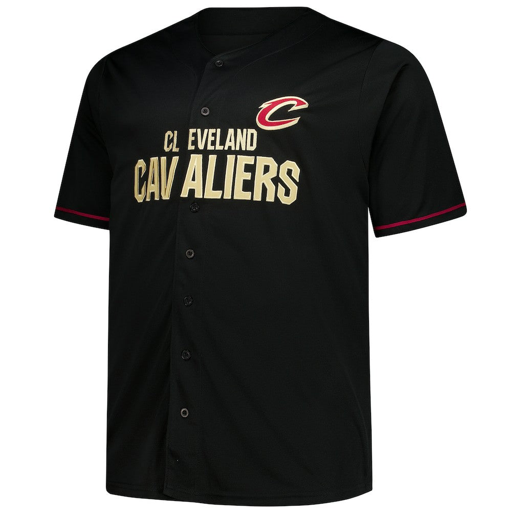 Fanatics Cleveland Cavaliers Big & Tall Pop Full-Button Jersey Black