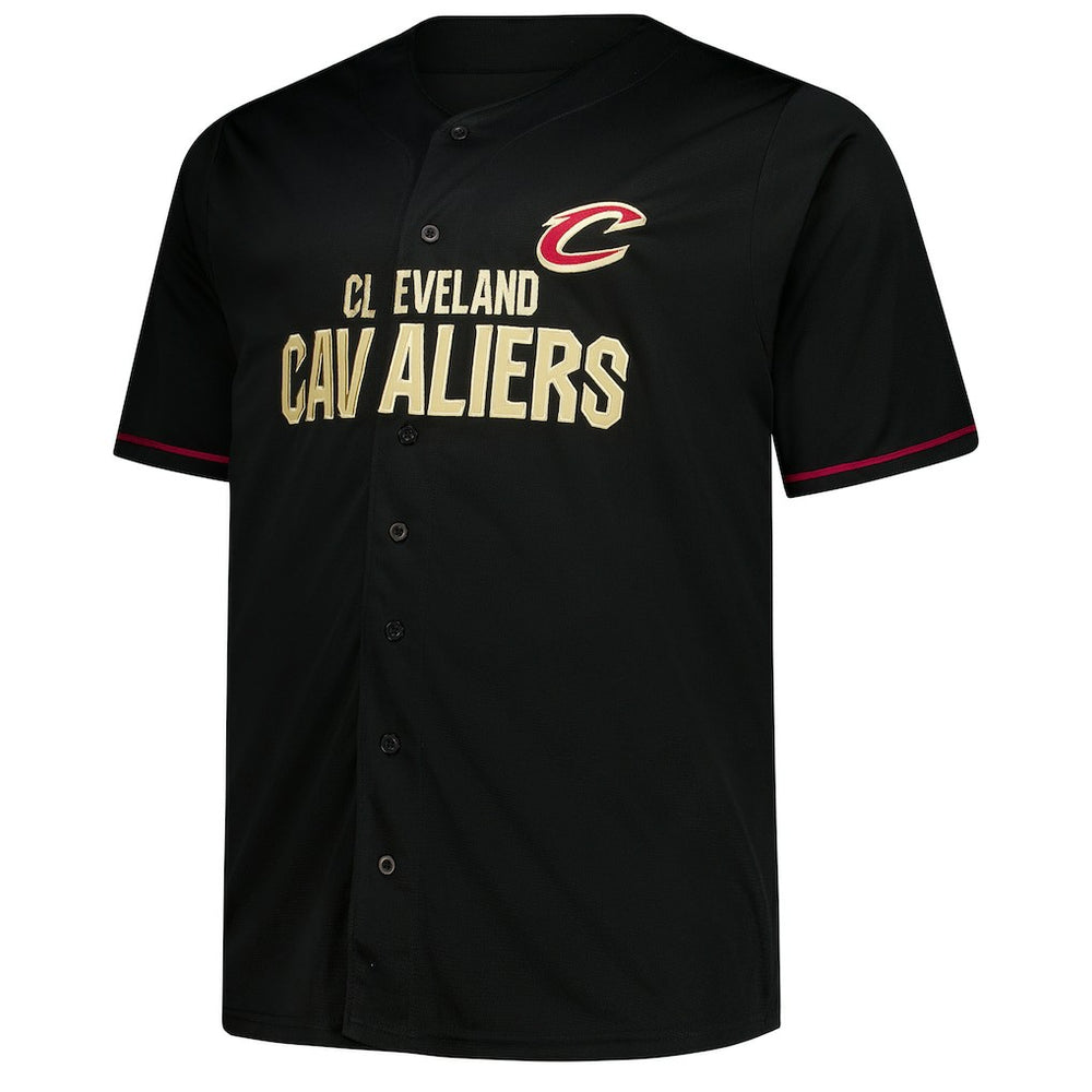 Fanatics Cleveland Cavaliers Big & Tall Pop Full-Button Jersey Black