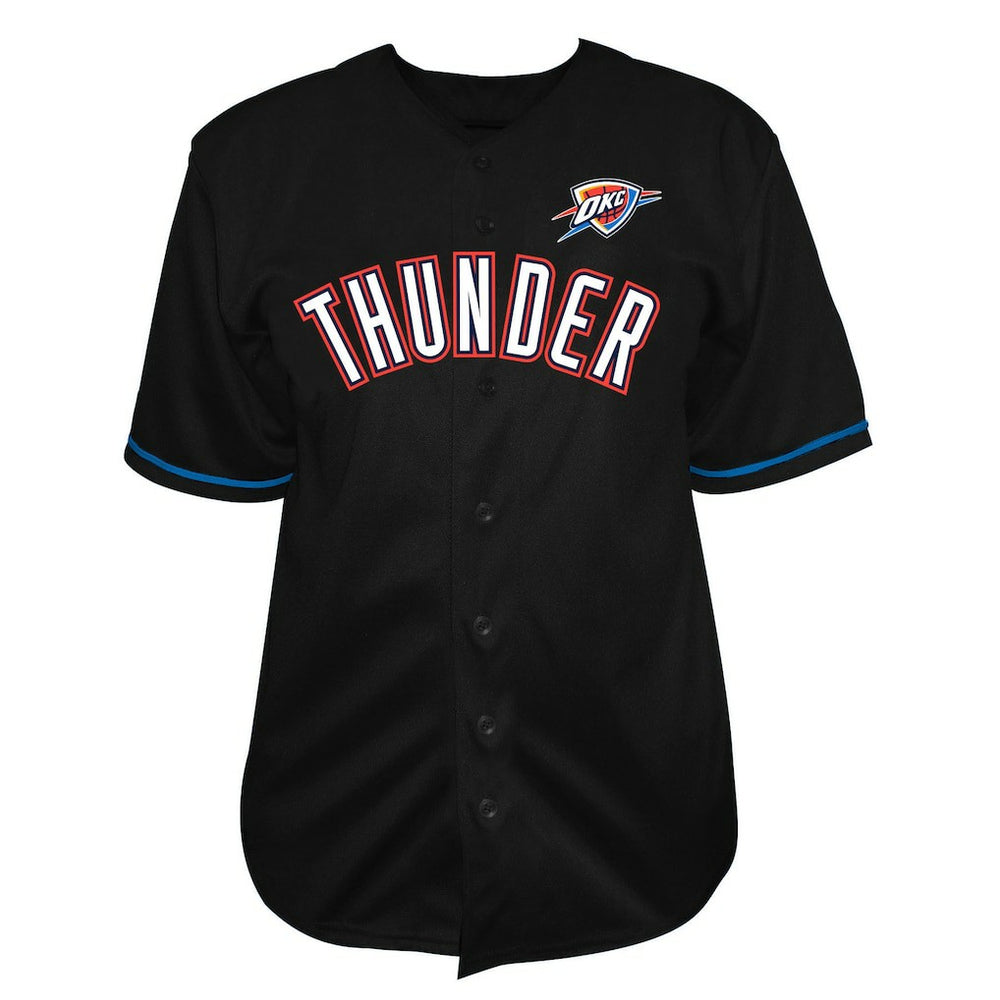 Fanatics Oklahoma City Thunder Big & Tall Pop Full-Button Jersey Black