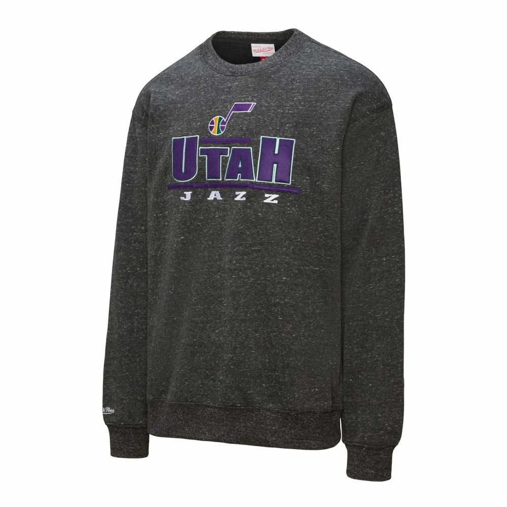 Mitchell & Ness Utah Jazz Throw It Back Fleece Sweatshirt Black