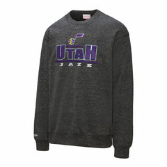 Mitchell & Ness Utah Jazz Throw It Back Fleece Sweatshirt Black