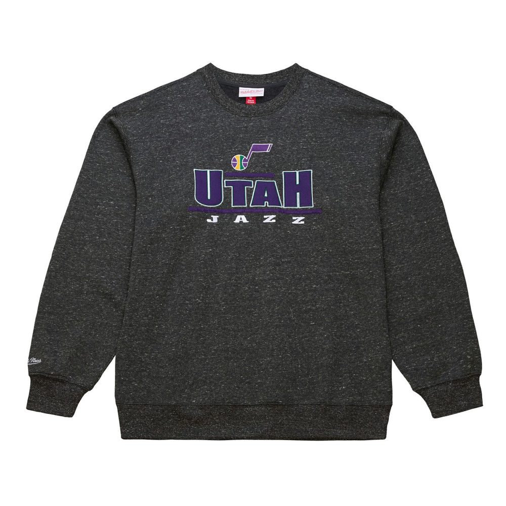 Mitchell & Ness Utah Jazz Throw It Back Fleece Sweatshirt Black