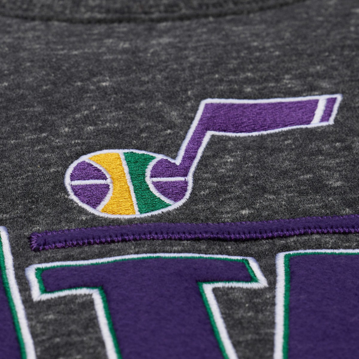 Mitchell & Ness Utah Jazz Throw It Back Fleece Sweatshirt Black