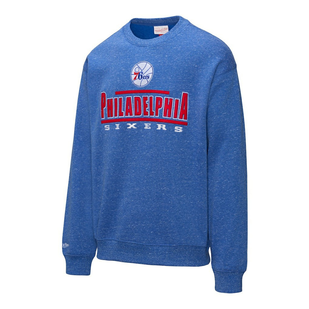 Mitchell & Ness Philadelphia 76ers Throw It Back Fleece Sweatshirt Royal