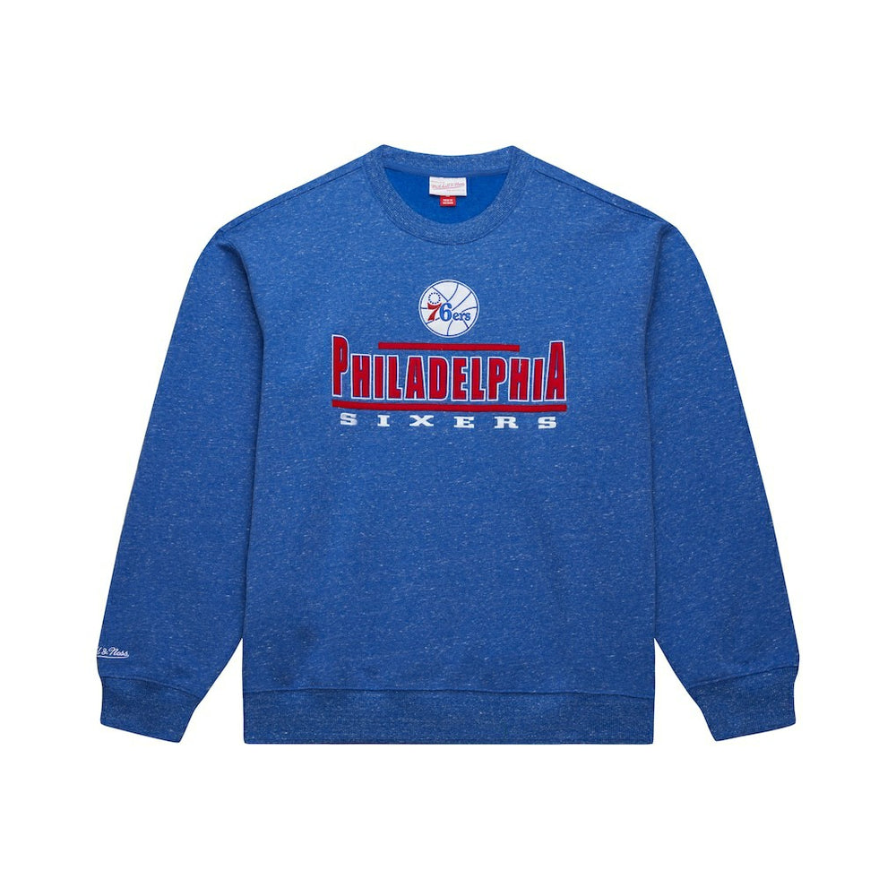 Mitchell & Ness Philadelphia 76ers Throw It Back Fleece Sweatshirt Royal