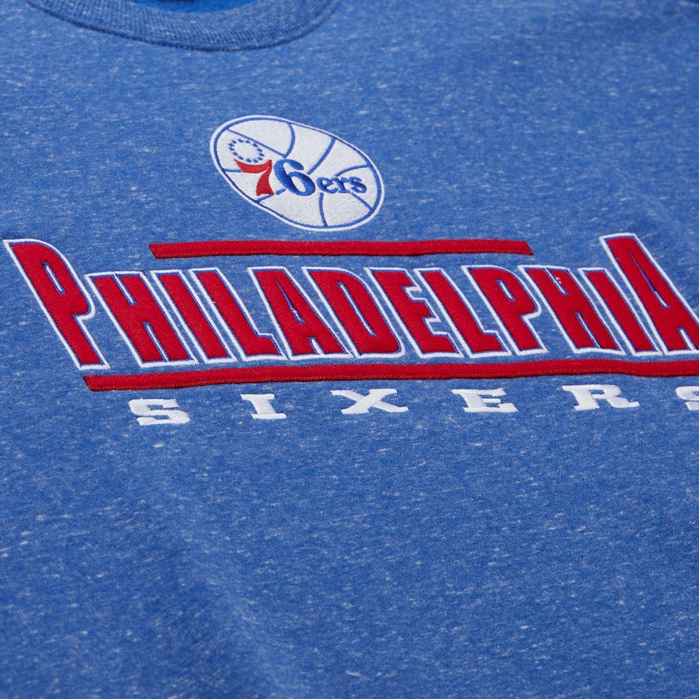 Mitchell & Ness Philadelphia 76ers Throw It Back Fleece Sweatshirt Royal