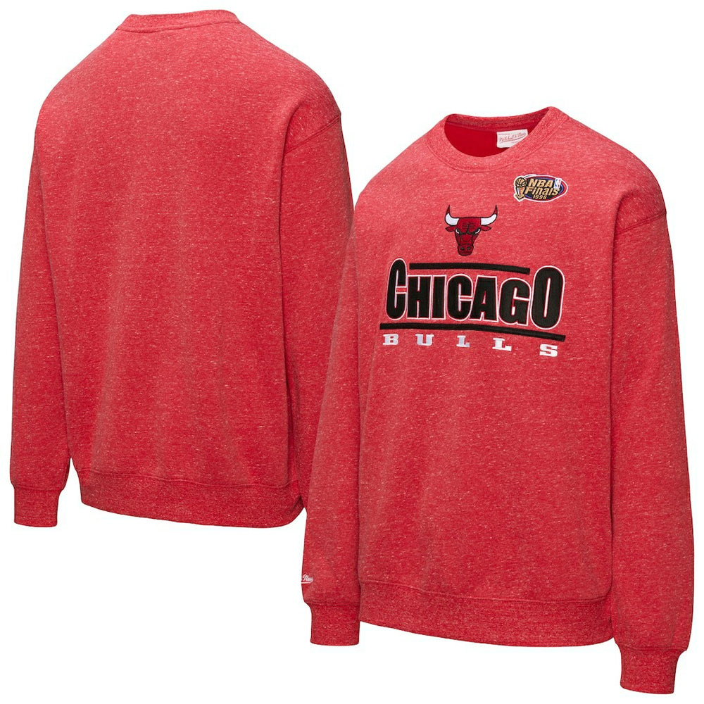 Mitchell & Ness Chicago Bulls Throw It Back Fleece Sweatshirt Red