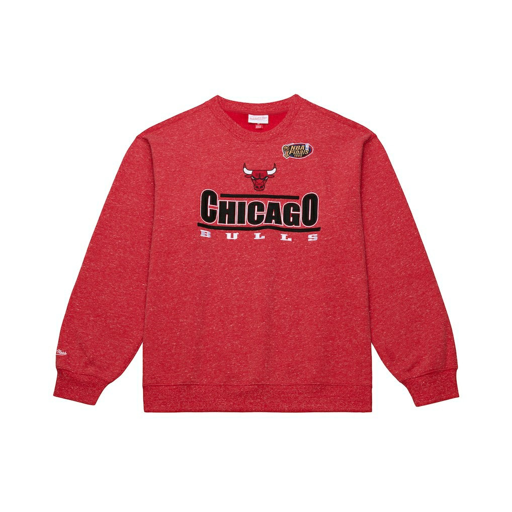 Mitchell & Ness Chicago Bulls Throw It Back Fleece Sweatshirt Red