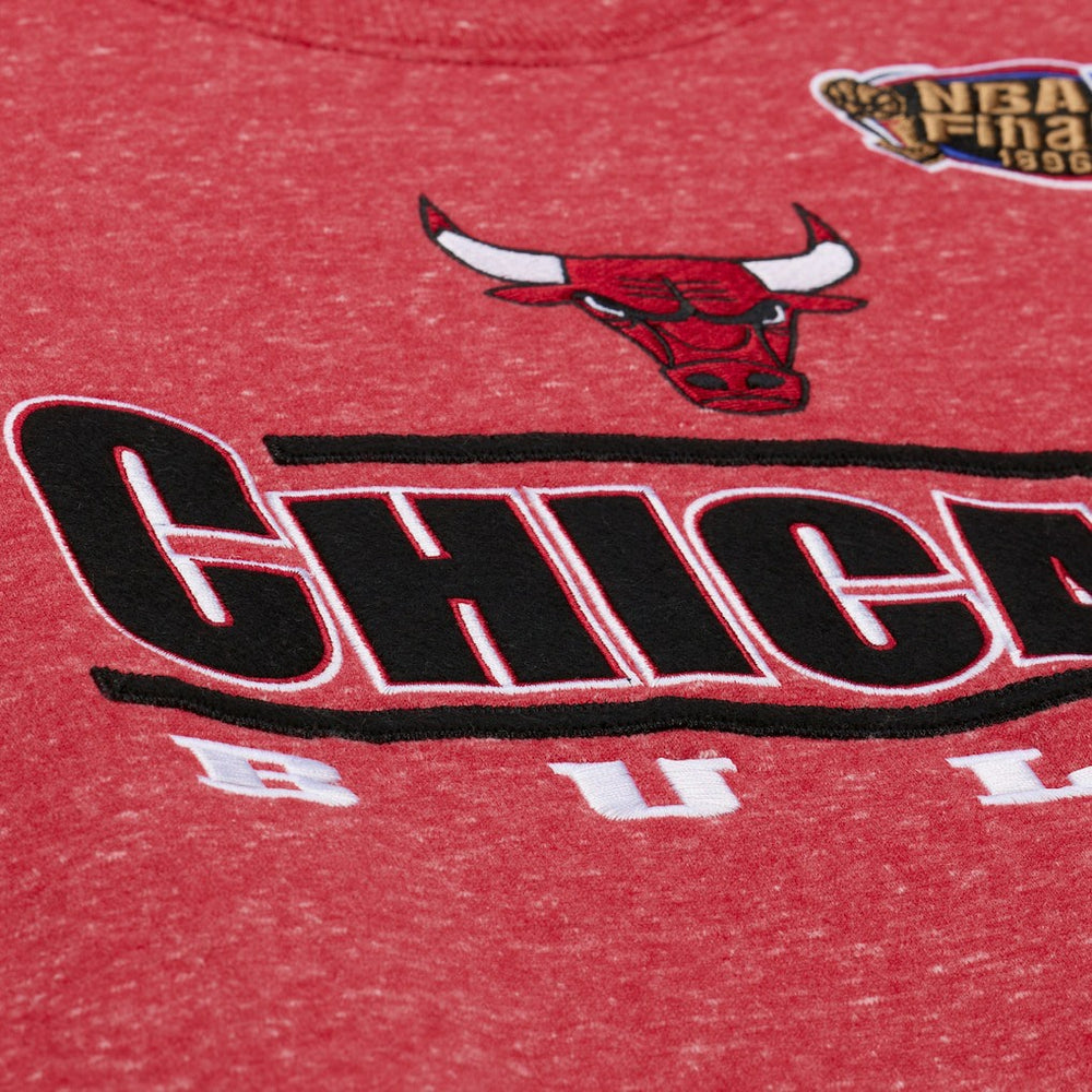 Mitchell & Ness Chicago Bulls Throw It Back Fleece Sweatshirt Red
