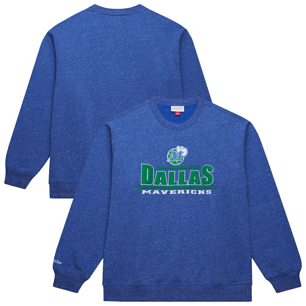 Mitchell & Ness Dallas Mavericks Throw It Back Fleece Sweatshirt Navy