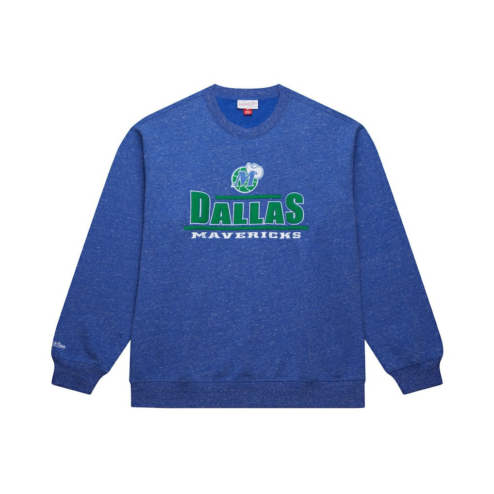 Mitchell & Ness Dallas Mavericks Throw It Back Fleece Sweatshirt Navy