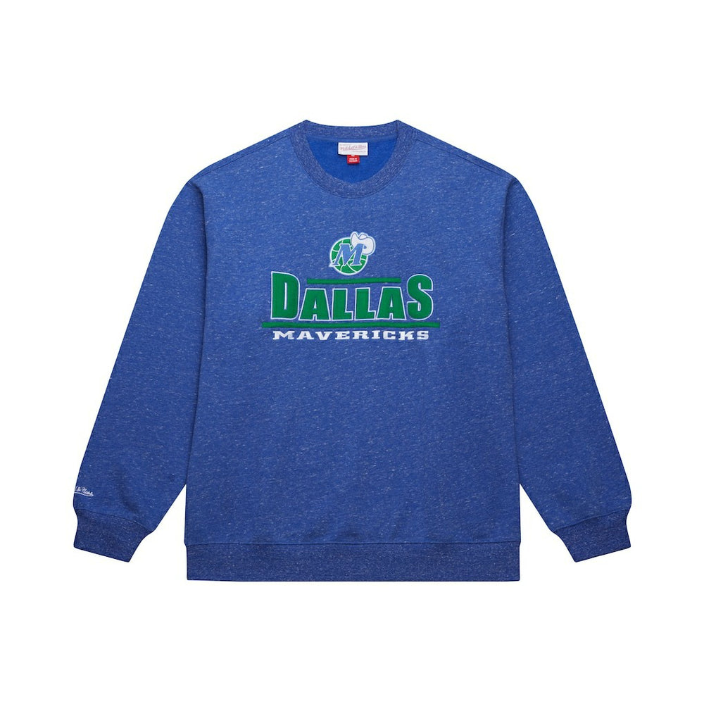 Mitchell & Ness Dallas Mavericks Throw It Back Fleece Sweatshirt Navy