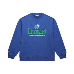 Mitchell & Ness Dallas Mavericks Throw It Back Fleece Sweatshirt Navy