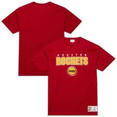 Mitchell & Ness Houston Rockets Hardwood Classics Throw It Back Premium T-Shirt Red