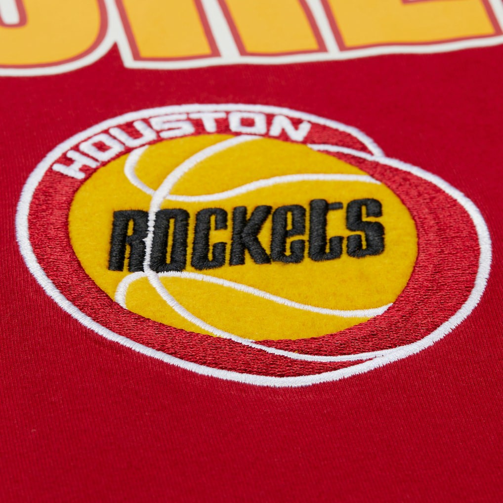 Mitchell & Ness Houston Rockets Hardwood Classics Throw It Back Premium T-Shirt Red