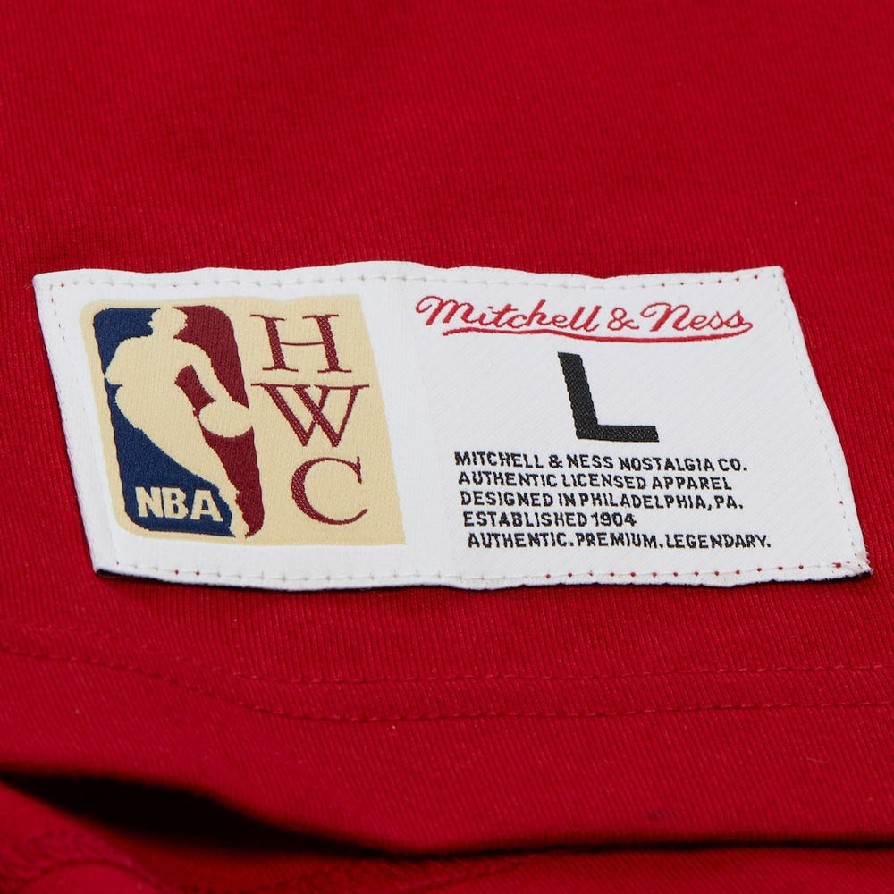 Mitchell & Ness Houston Rockets Hardwood Classics Throw It Back Premium T-Shirt Red