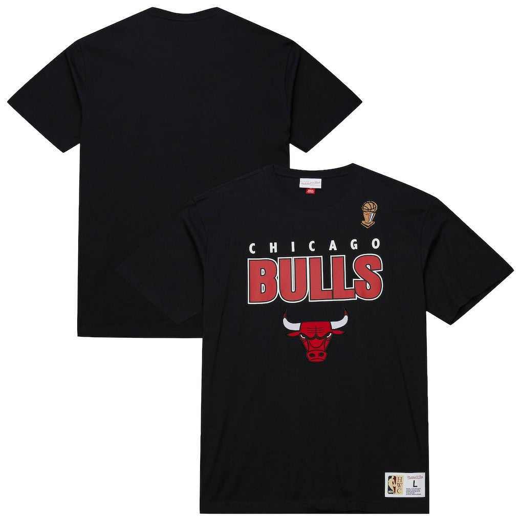 Mitchell & Ness Chicago Bulls Hardwood Classics Throw It Back Premium T-Shirt Black