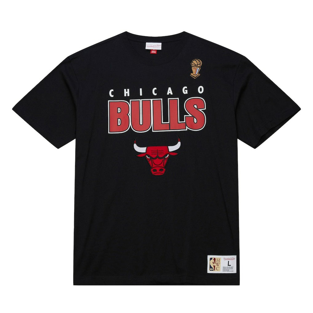 Mitchell & Ness Chicago Bulls Hardwood Classics Throw It Back Premium T-Shirt Black