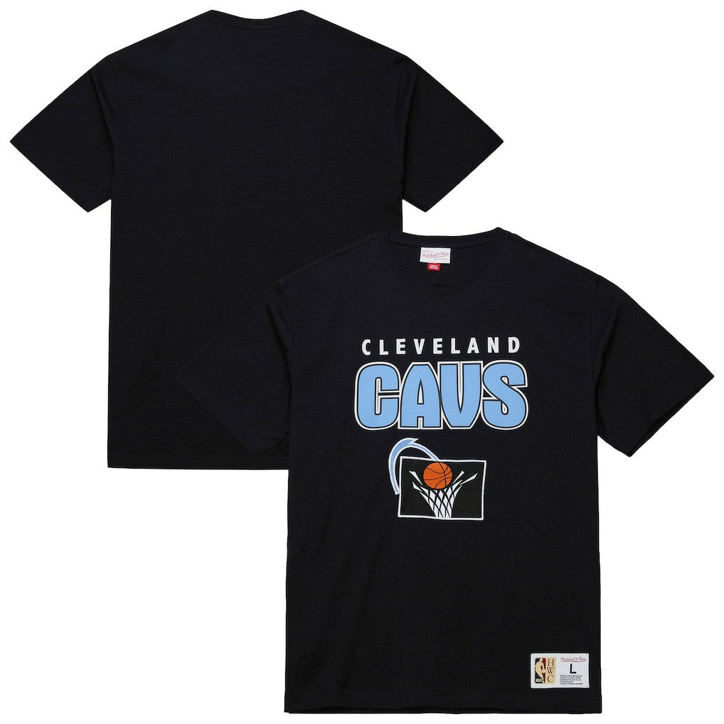 Mitchell & Ness Cleveland Cavaliers Hardwood Classics Throw It Back Premium T-Shirt Black