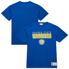Mitchell & Ness Golden State Warriors Hardwood Classics Throw It Back Premium T-Shirt Royal