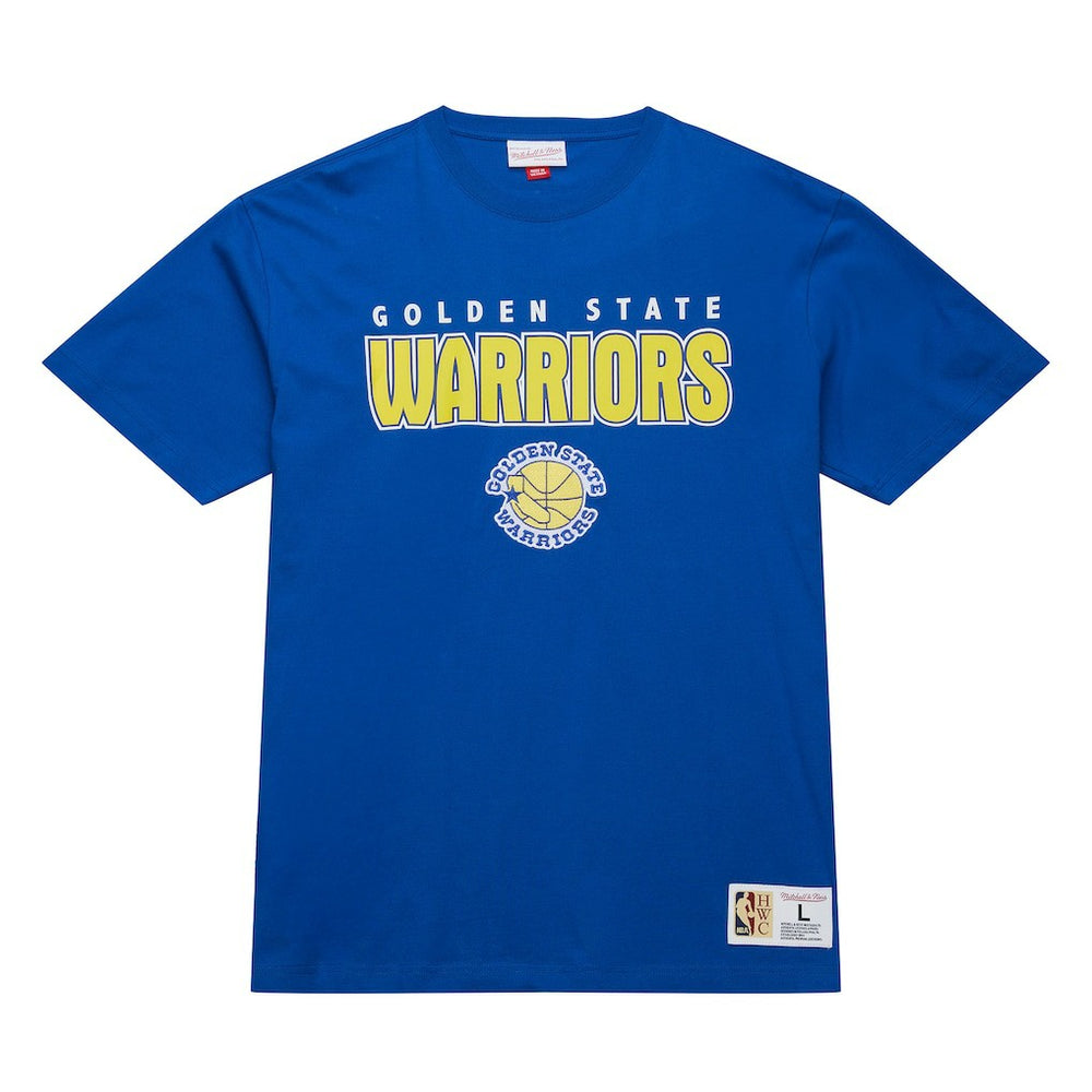Mitchell & Ness Golden State Warriors Hardwood Classics Throw It Back Premium T-Shirt Royal