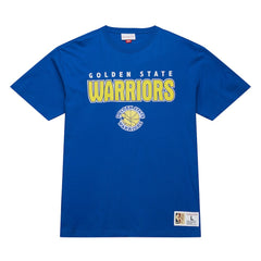 Mitchell & Ness Golden State Warriors Hardwood Classics Throw It Back Premium T-Shirt Royal