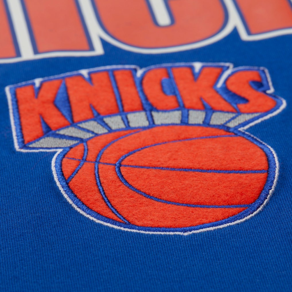 Mitchell & Ness New York Knicks Hardwood Classics Throw It Back Premium T-Shirt Blue