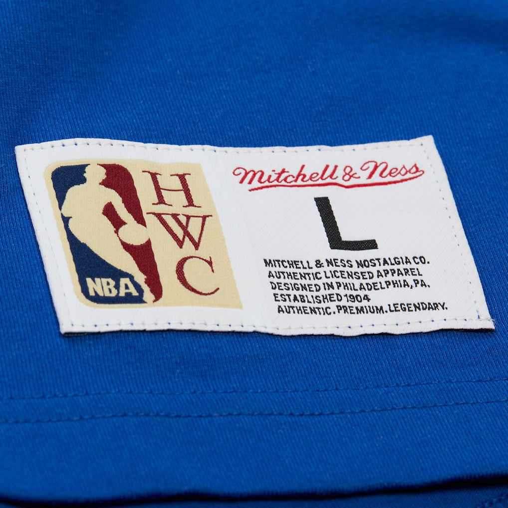 Mitchell & Ness New York Knicks Hardwood Classics Throw It Back Premium T-Shirt Blue