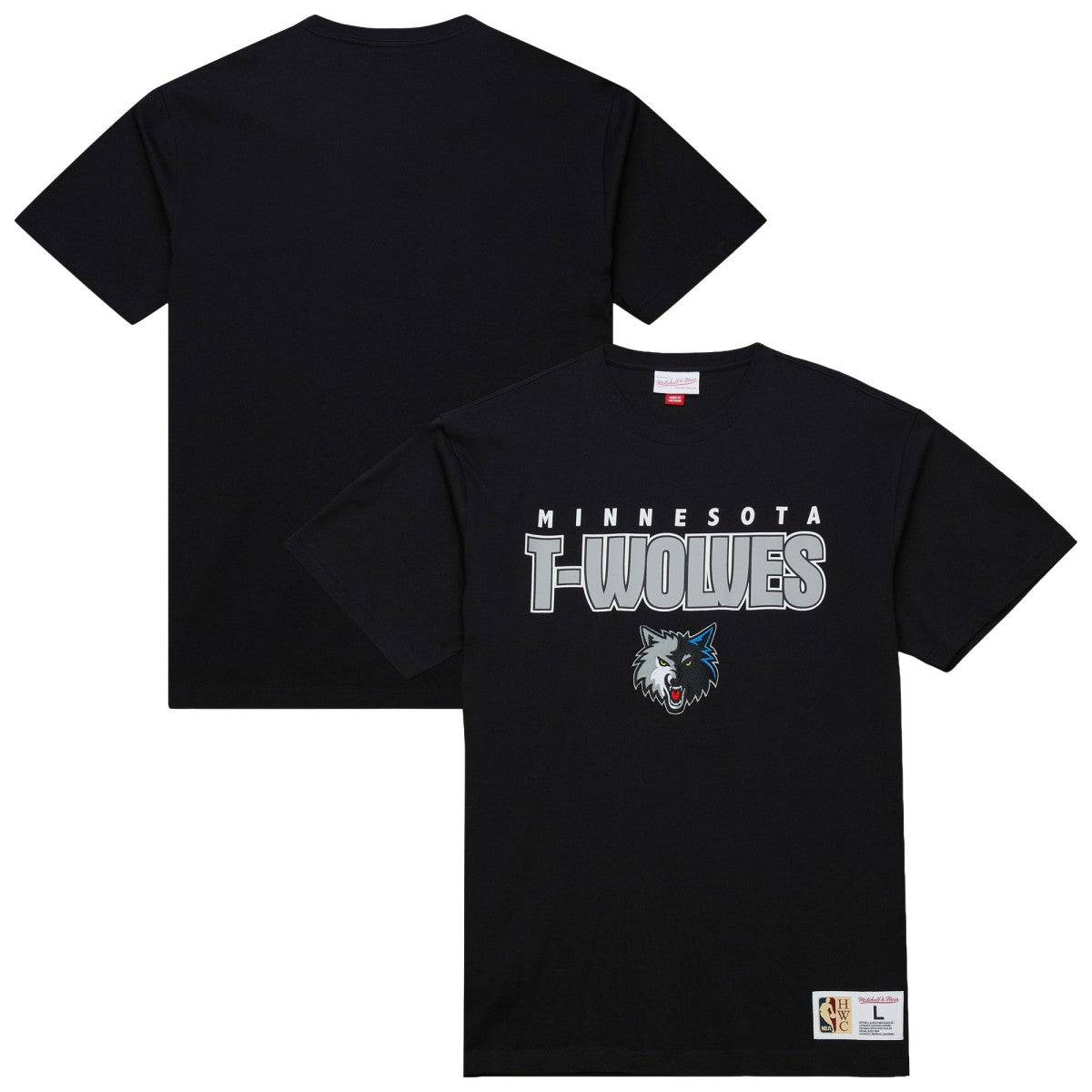 Mitchell & Ness Minnesota Timberwolves Hardwood Classics Throw It Back Premium T-Shirt Black