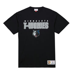 Mitchell & Ness Minnesota Timberwolves Hardwood Classics Throw It Back Premium T-Shirt Black