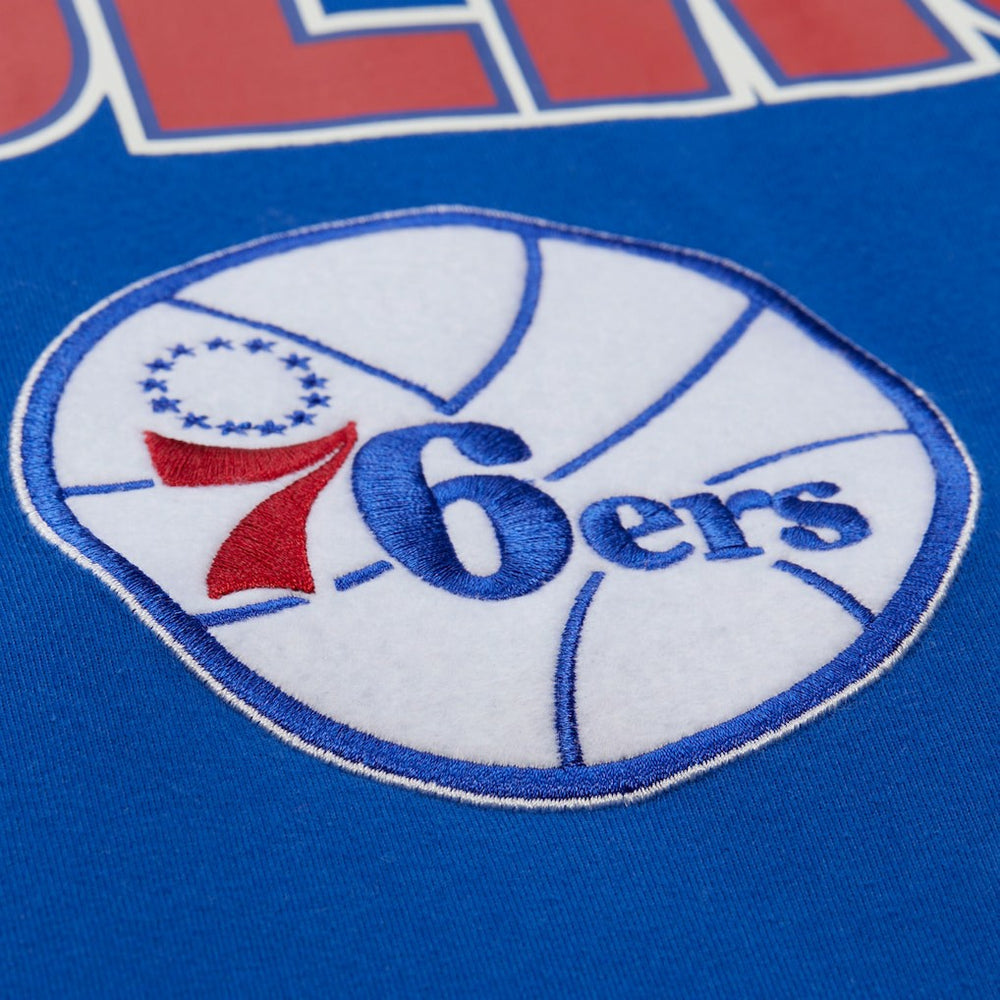 Mitchell & Ness Philadelphia 76ers Hardwood Classics Throw It Back Premium T-Shirt Royal