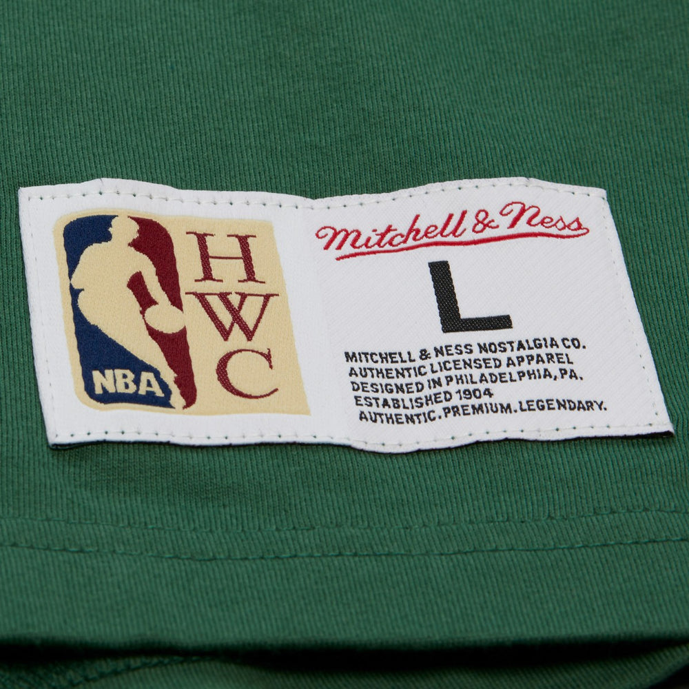 Mitchell & Ness Milwaukee Bucks Hardwood Classics Throw It Back Premium T-Shirt Green