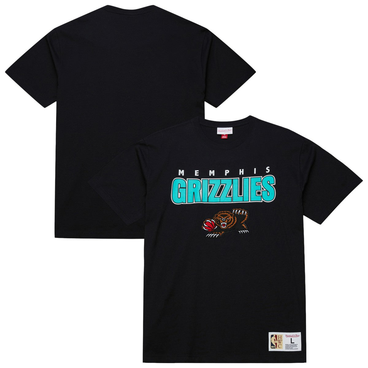Mitchell & Ness Memphis Grizzlies Hardwood Classics Throw It Back Premium T-Shirt Black