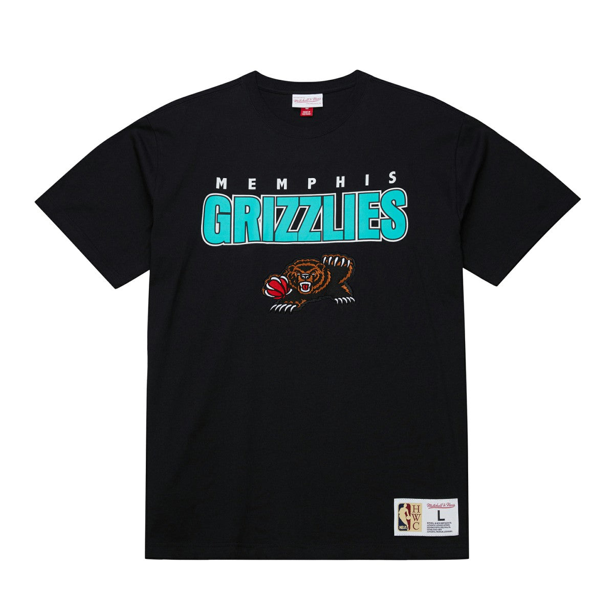 Mitchell & Ness Memphis Grizzlies Hardwood Classics Throw It Back Premium T-Shirt Black