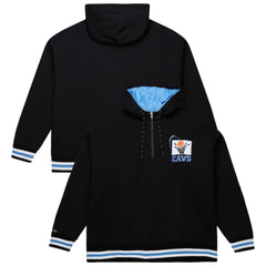 Mitchell & Ness Cleveland Cavaliers Throw It Back Quilted Fleece Quarter-Zip Hoodie Black