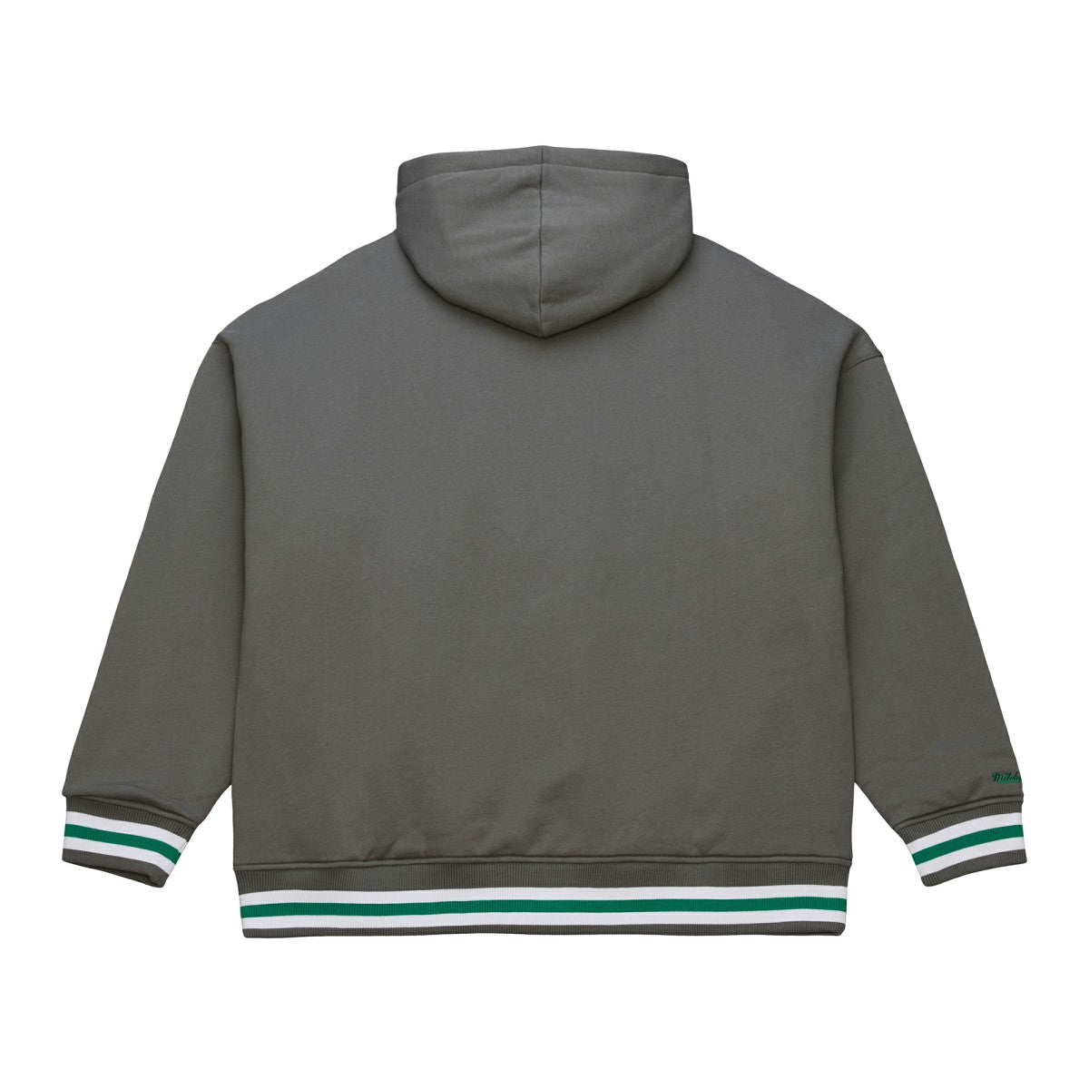 Mitchell & Ness Milwaukee Bucks Throw It Back Quilted Fleece Quarter-Zip Hoodie Gray