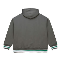 Mitchell & Ness Milwaukee Bucks Throw It Back Quilted Fleece Quarter-Zip Hoodie Gray