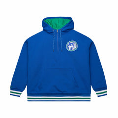 Mitchell & Ness Minnesota Timberwolves Throw It Back Quilted Fleece Quarter-Zip Hoodie Royal