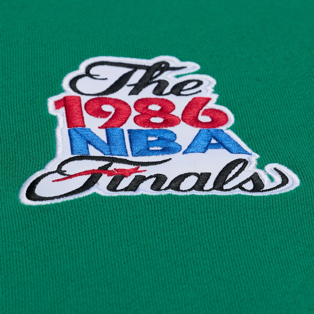Mitchell & Ness Boston Celtics Throw It Back Quilted Fleece Quarter-Zip Hoodie Green