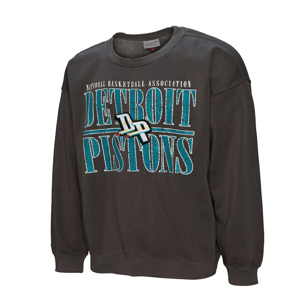 Mitchell & Ness Detroit Pistons NBA Downtown Collection Fleece Sweatshirt Black